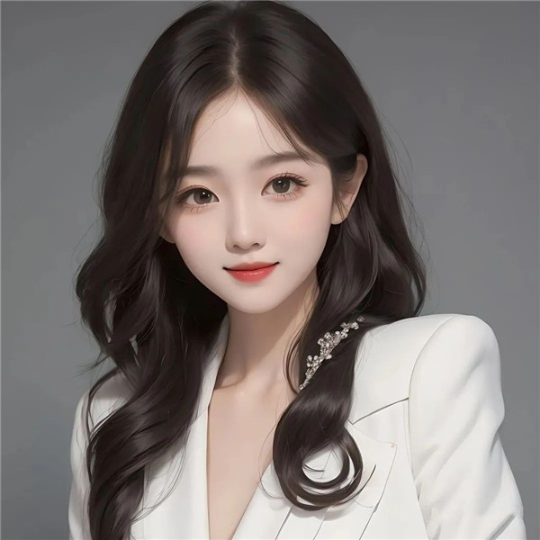 优雅知性的白色系美女头像图片