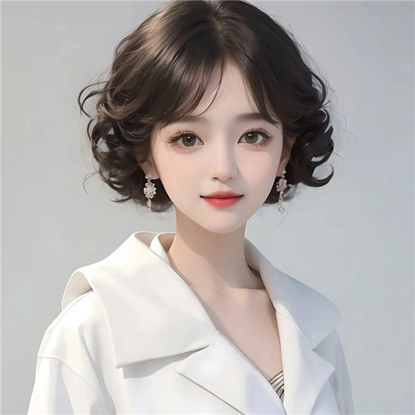 优雅知性的白色系美女头像图片