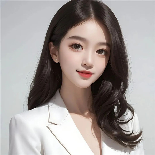 优雅知性的白色系美女头像图片