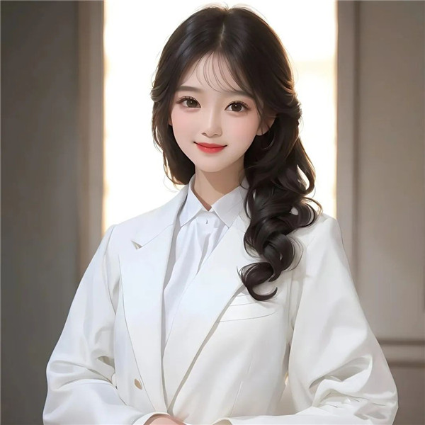 优雅知性的白色系美女头像图片