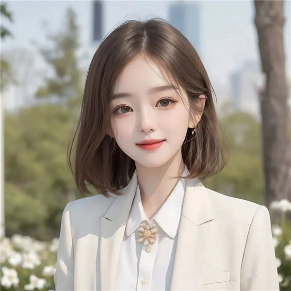 优雅知性的白色系美女头像图片