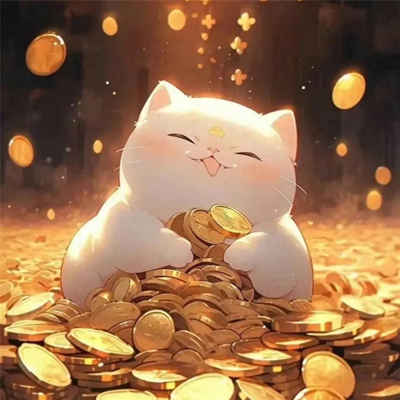 招财猫暴富发财聚财头像图片