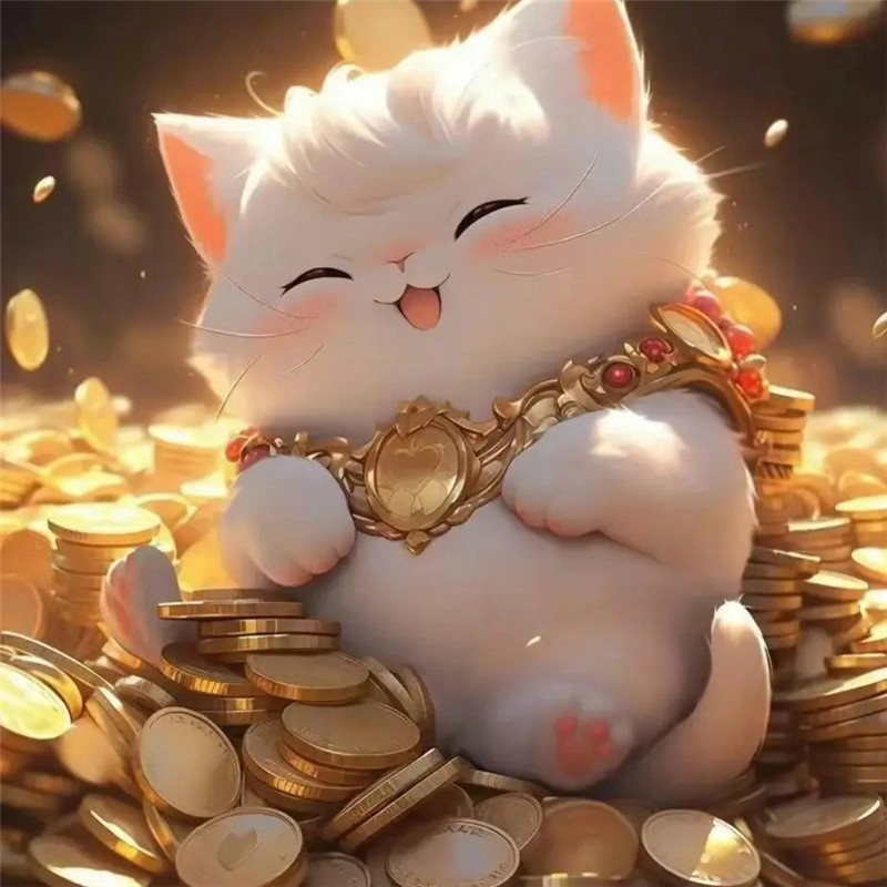 招财猫暴富发财聚财头像图片