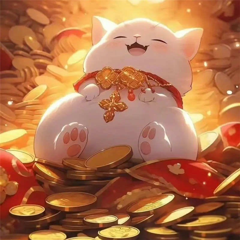 招财猫暴富发财聚财头像图片