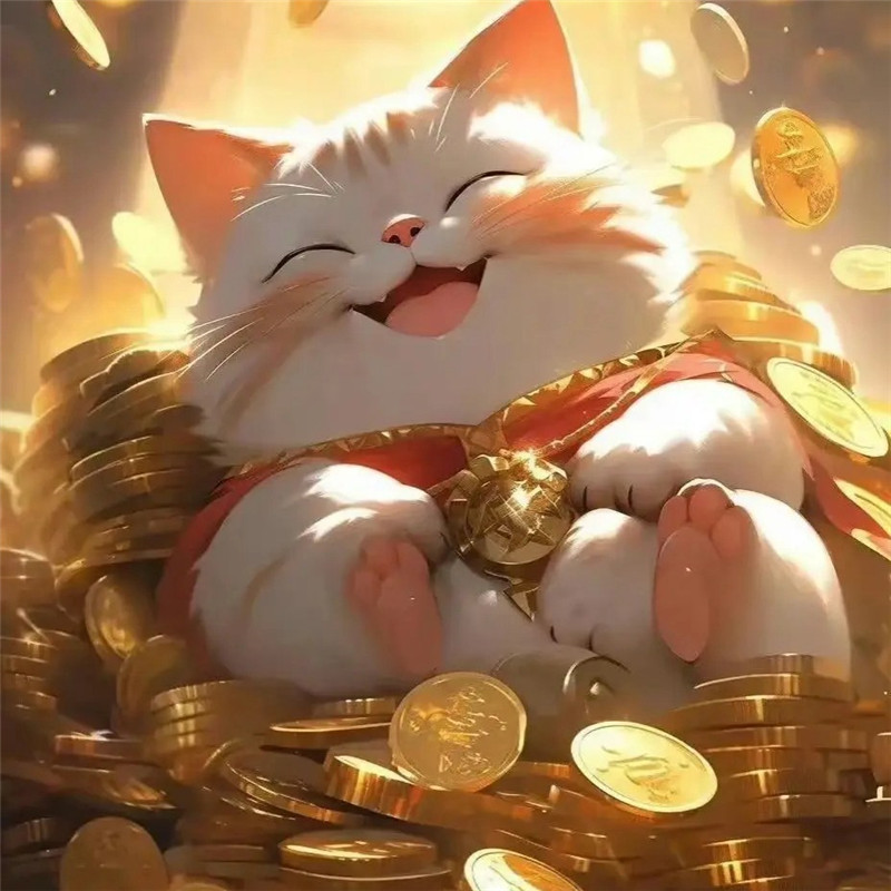 招财猫暴富发财聚财头像图片