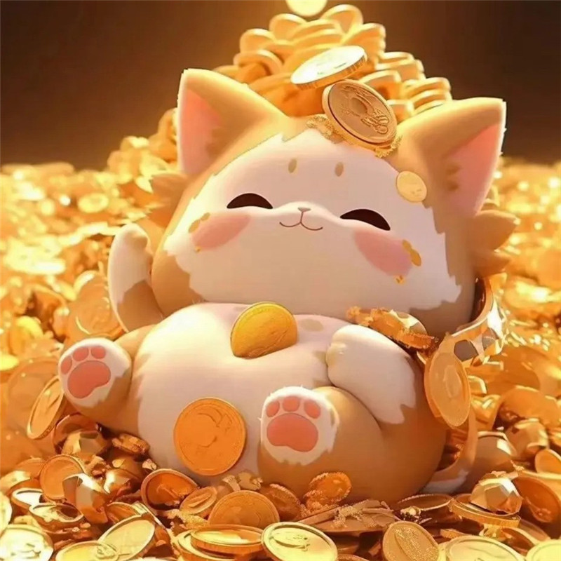 招财猫暴富发财聚财头像图片