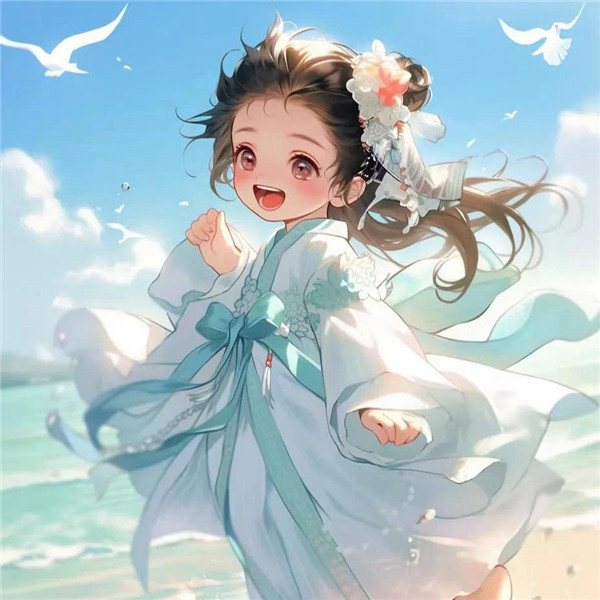 笑口常开治愈系小女孩头像图片