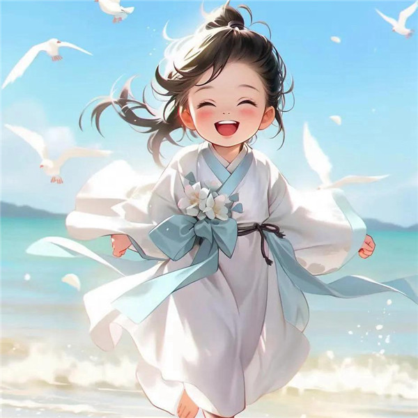 笑口常开治愈系小女孩头像图片