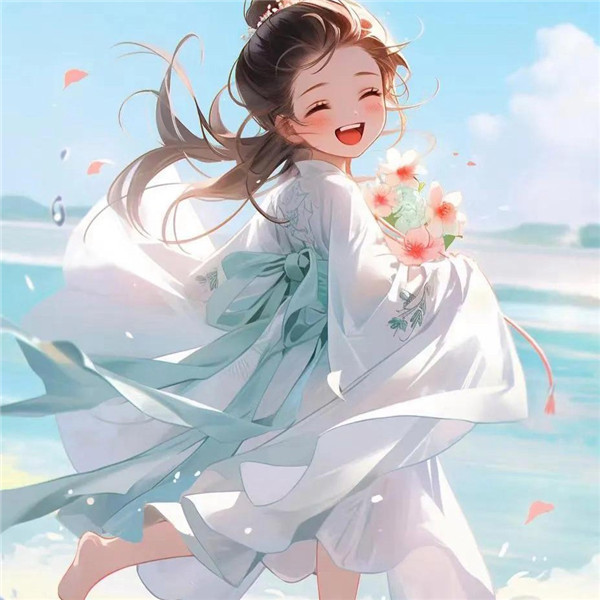 笑口常开治愈系小女孩头像图片