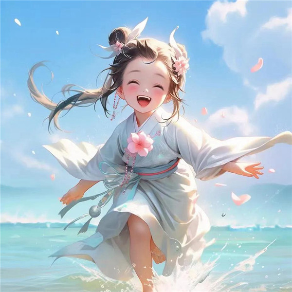 笑口常开治愈系小女孩头像图片