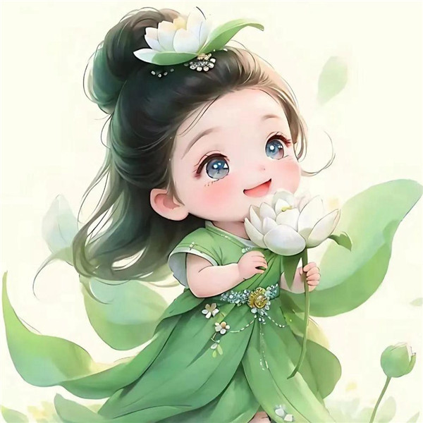 笑口常开治愈系小女孩头像图片