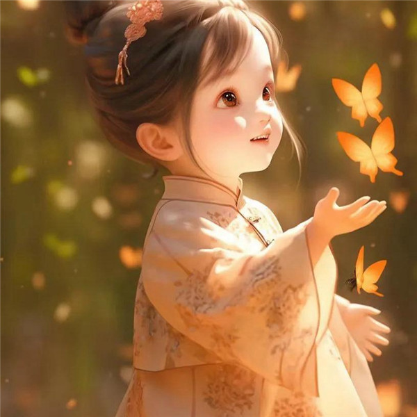 笑口常开治愈系小女孩头像图片