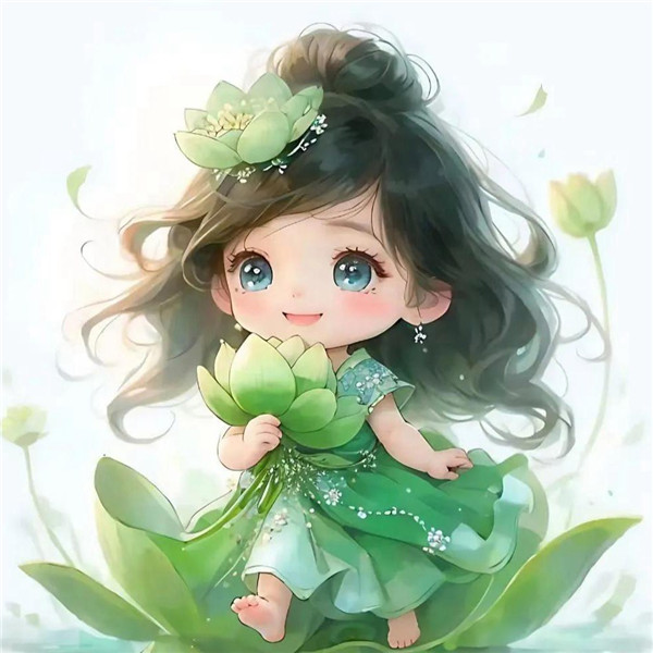 笑口常开治愈系小女孩头像图片