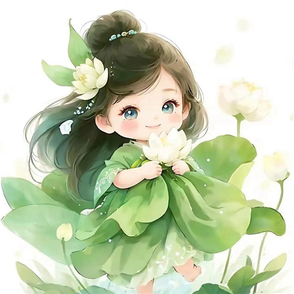 笑口常开治愈系小女孩头像图片