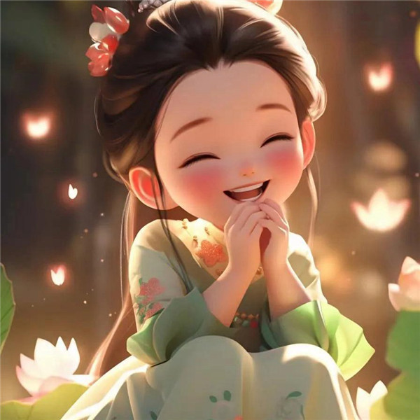 笑口常开治愈系小女孩头像图片