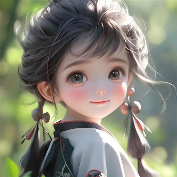 笑口常开治愈系小女孩头像图片
