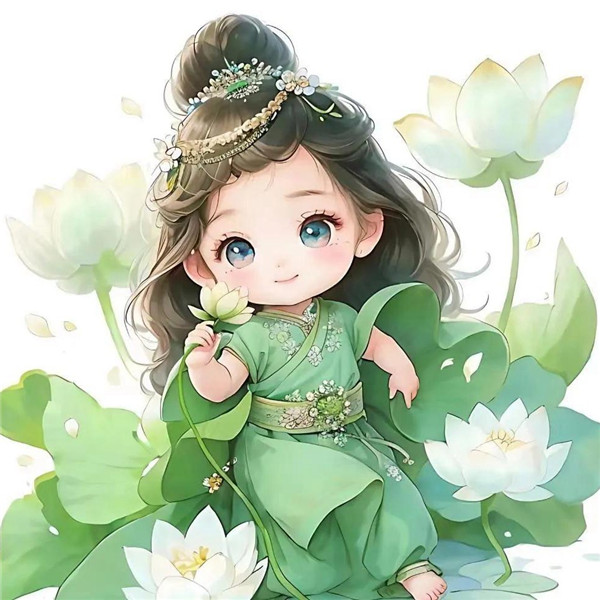 笑口常开治愈系小女孩头像图片