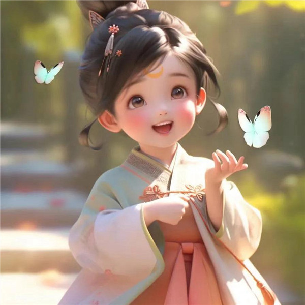笑口常开治愈系小女孩头像图片