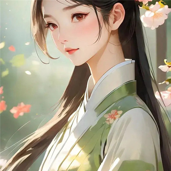唯美精致古风女生动漫头像图片