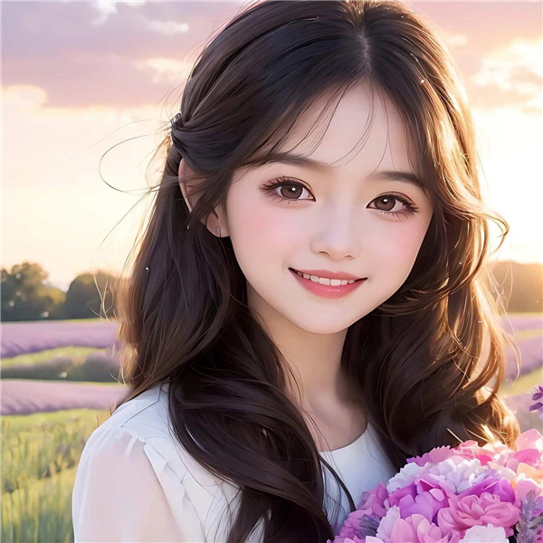唯美薰衣草女孩精美漂亮头像图片