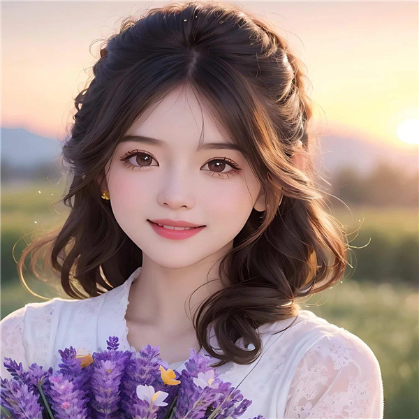 唯美薰衣草女孩精美漂亮头像图片