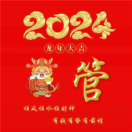 2025年龙年大吉好运喜庆专属姓氏微信头像