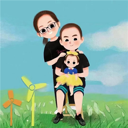 一家三口卡通头像