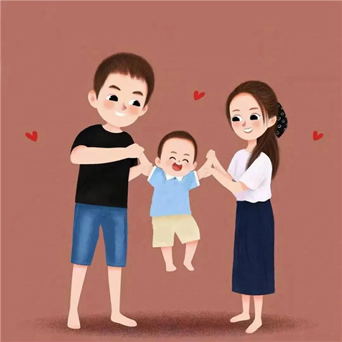 一家三口卡通头像
