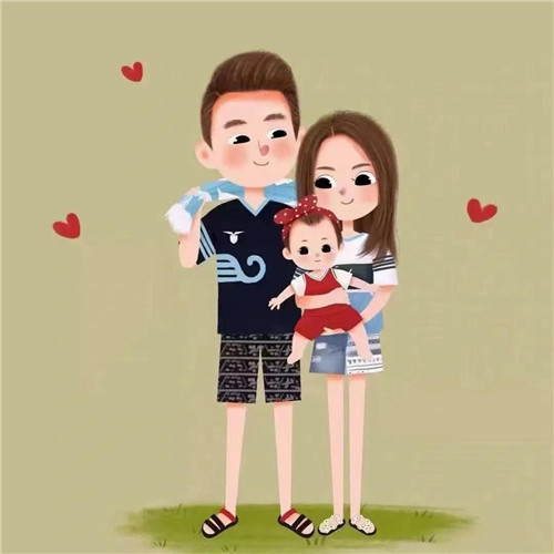 一家三口卡通头像