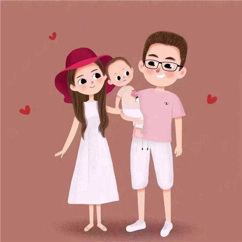 一家三口卡通头像