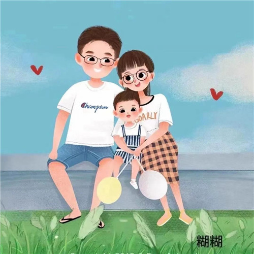一家三口卡通头像