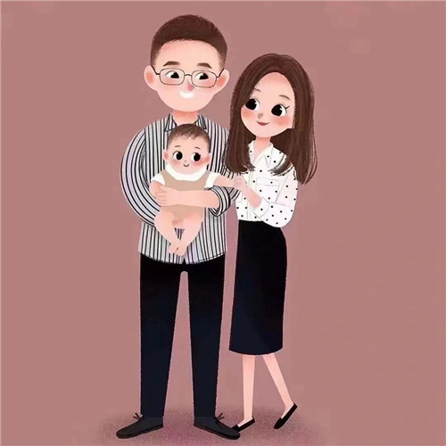 一家三口卡通头像