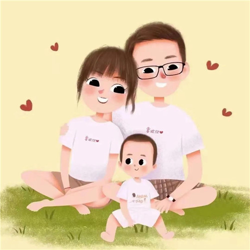 一家三口卡通头像