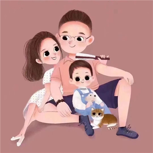 一家三口卡通头像