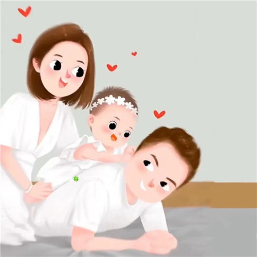一家三口卡通头像