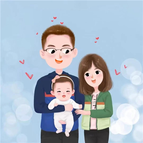 一家三口卡通头像