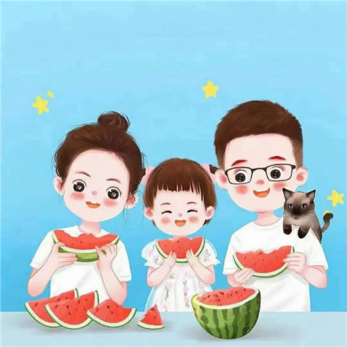 一家三口卡通头像