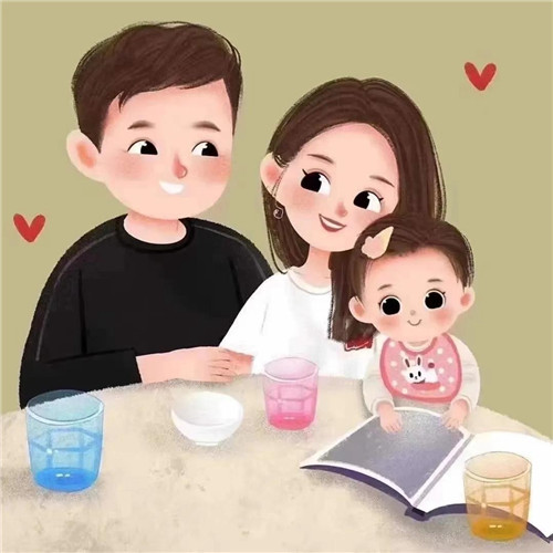 一家三口卡通头像