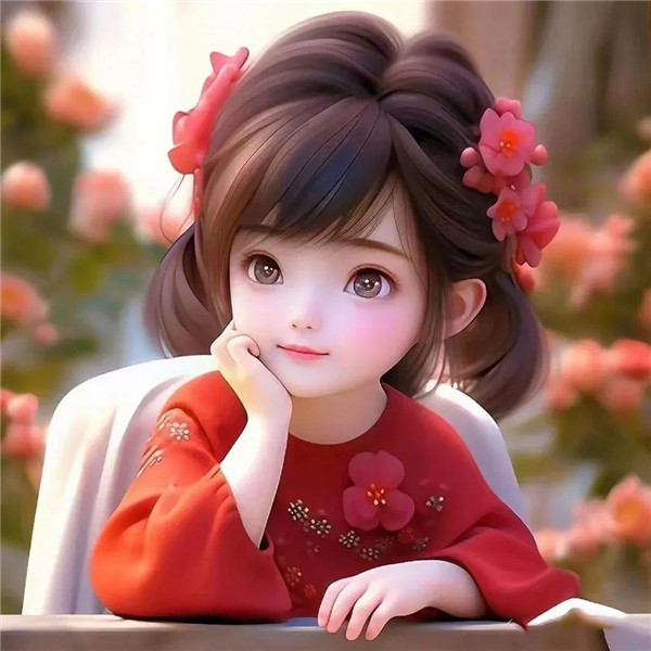 可爱喜庆治愈小女孩头像图片
