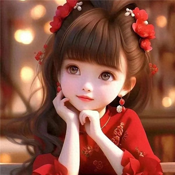 可爱喜庆治愈小女孩头像图片
