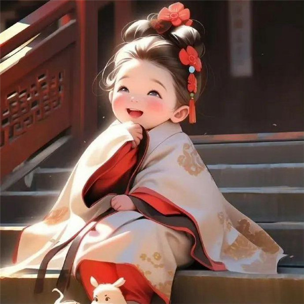 可爱喜庆治愈小女孩头像图片