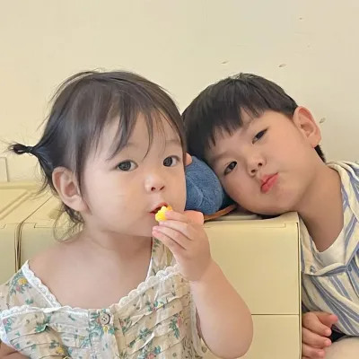 精选萌娃情侣头像图片