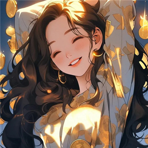女生转运发财头像