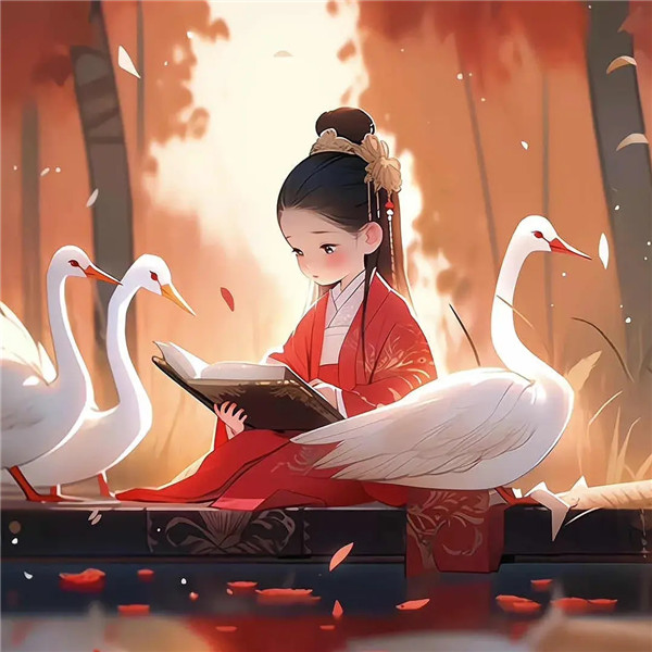 学习中清新淡雅荷花系女生头像图片