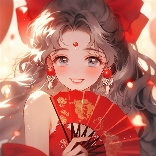 公主新年喜庆好运头像图片