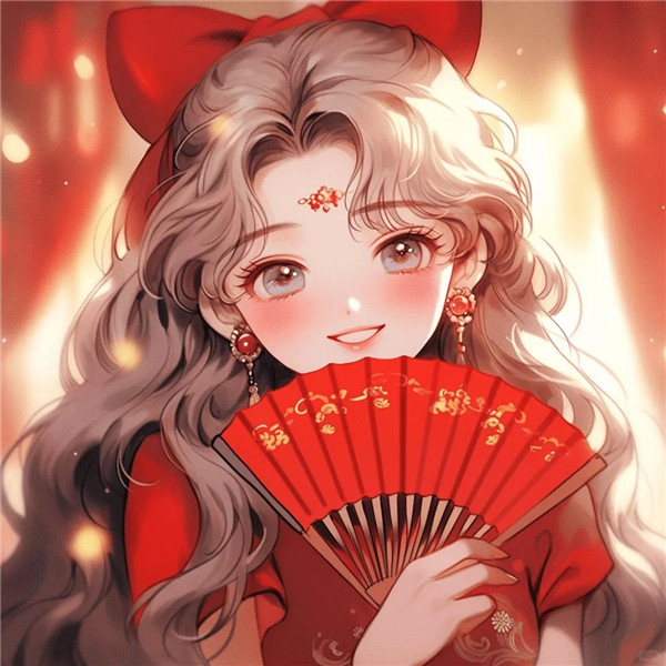 公主新年喜庆好运头像图片