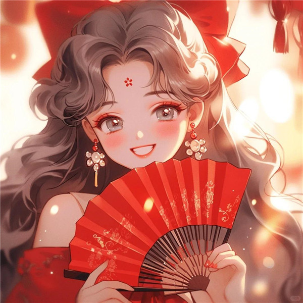 公主新年喜庆好运头像图片