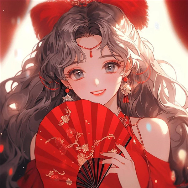 公主新年喜庆好运头像图片