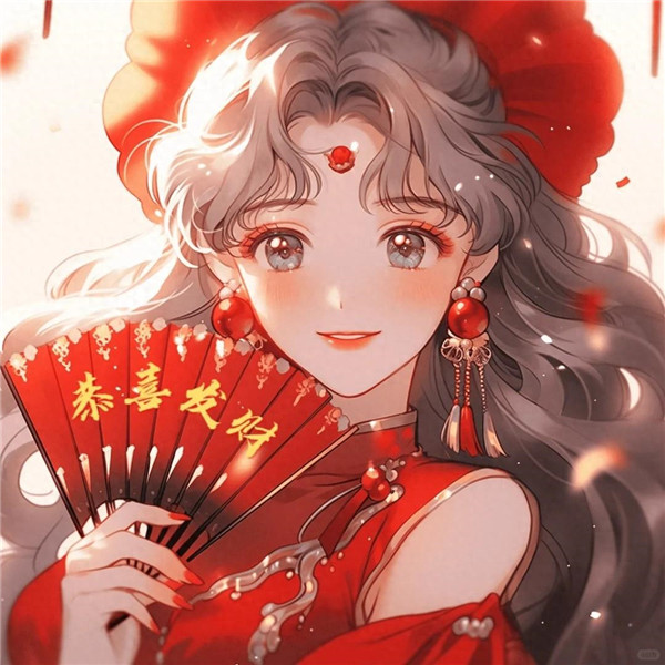 公主新年喜庆好运头像图片