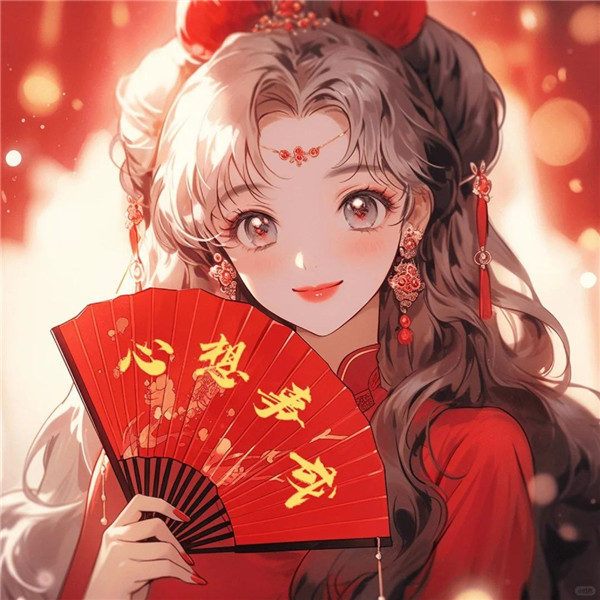 公主新年喜庆好运头像图片